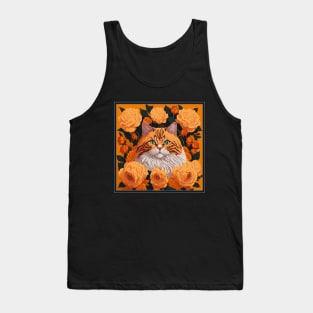 Ragamuffin cat. Style vector (yellow version ragamuffin cat) Tank Top